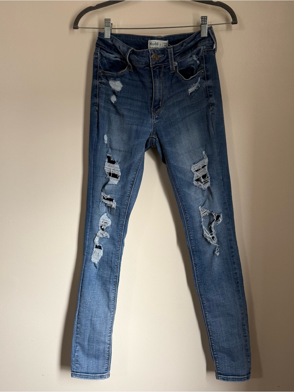 Mudd Jeans FLX Stretch Distressed Low Rise Ankle Jegging / Jeans Size 5